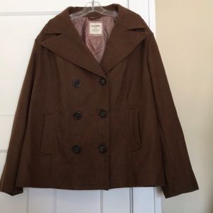 Camel brown pea coat from Old Navy